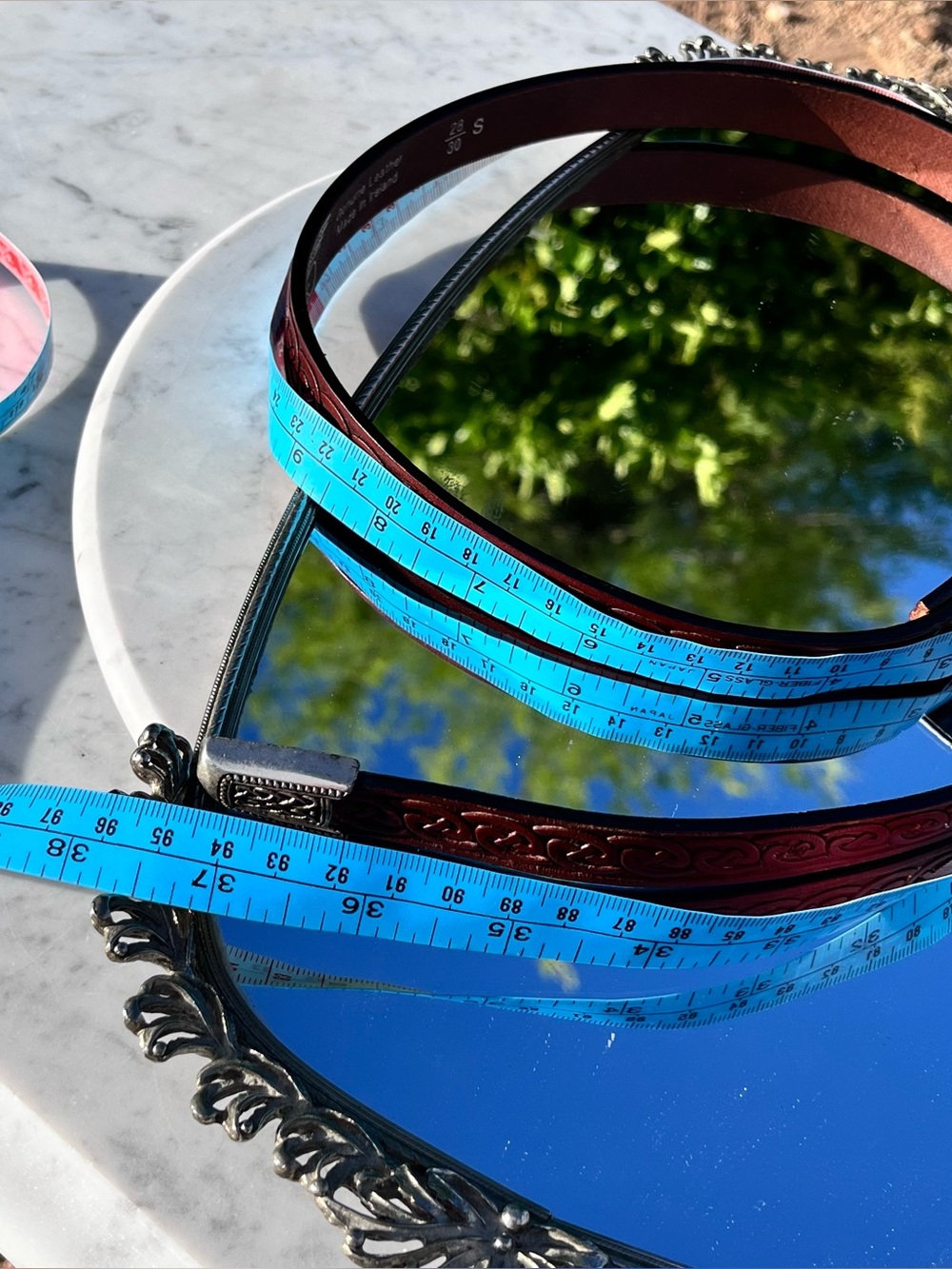 Vintage Lee River, Made in Ireland, Celtic, Brown Leather Belt, Silver Hardware - Picture 7 of 10